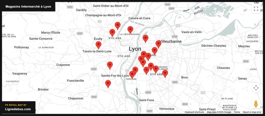Magasins Intermarché à Lyon