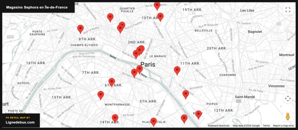 Magasins Sephora En Île De France