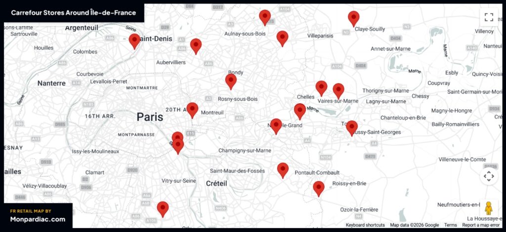Carrefour Stores Around Ile De France