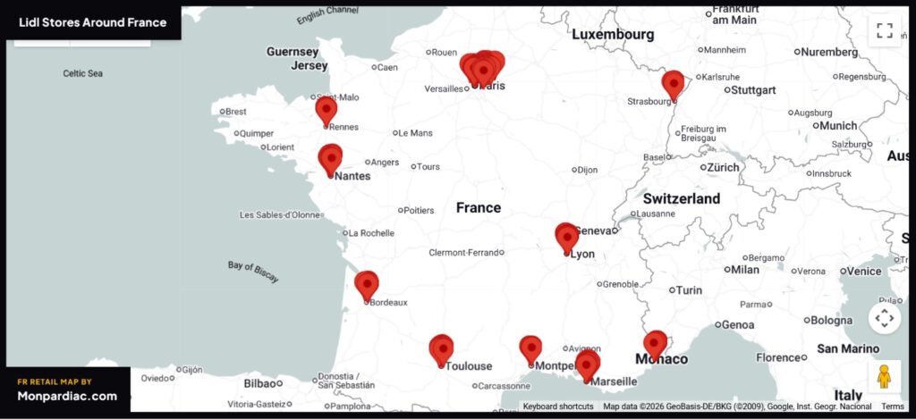 Lidl Stores Around France