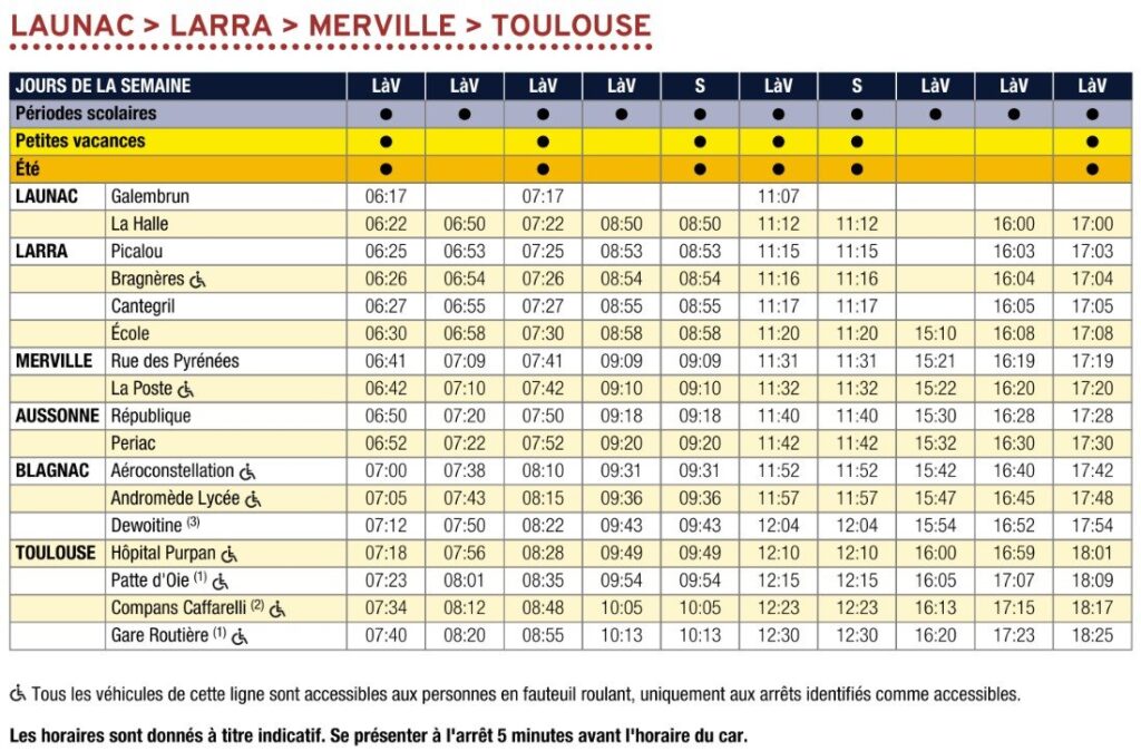 Bus Ligne 362 Launac – Toulouse Routière