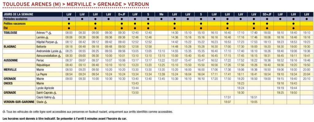 Bus Ligne 388 Toulouse – Verdun Routière
