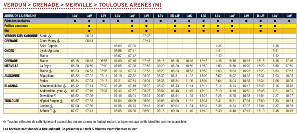 Bus Ligne 388 Verdun – Toulouse Routière